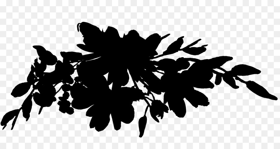 Silhouette Florale Noire，Fleurs PNG