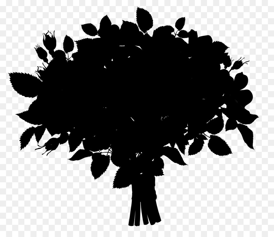 Silhouette Florale Noire，Fleurs PNG