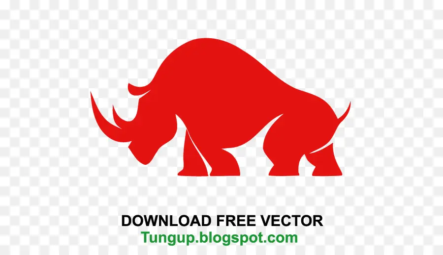 Rhinocéros Rouge，Vecteur PNG