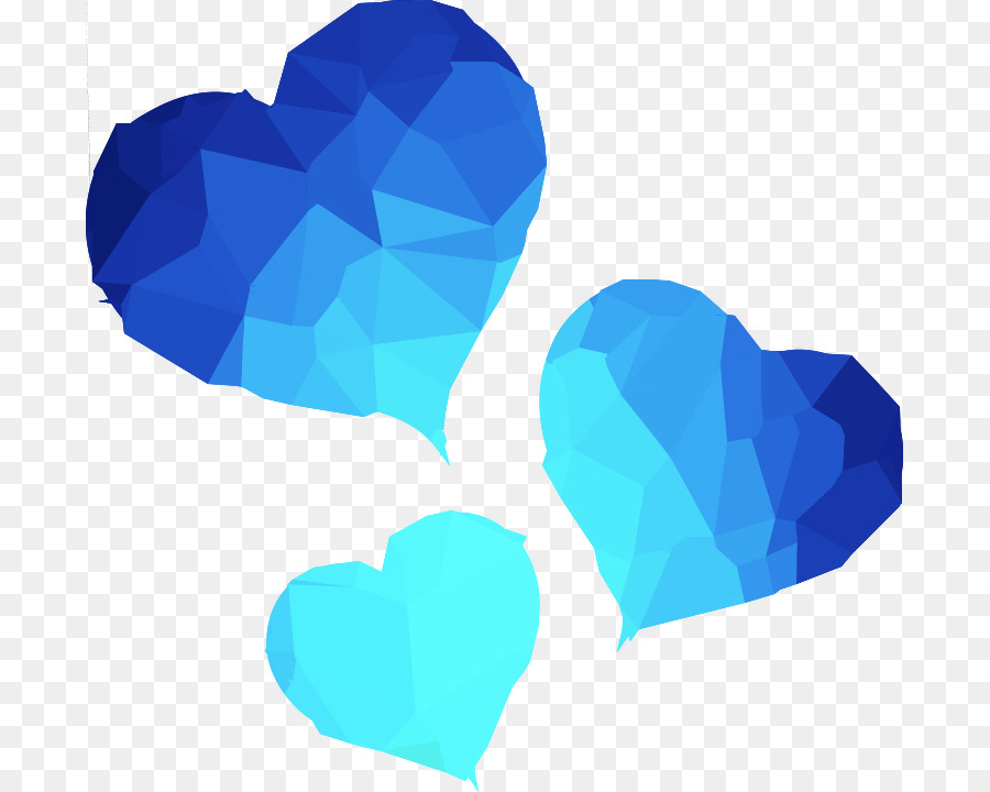 Diamant En Forme De Coeur，Bleu PNG