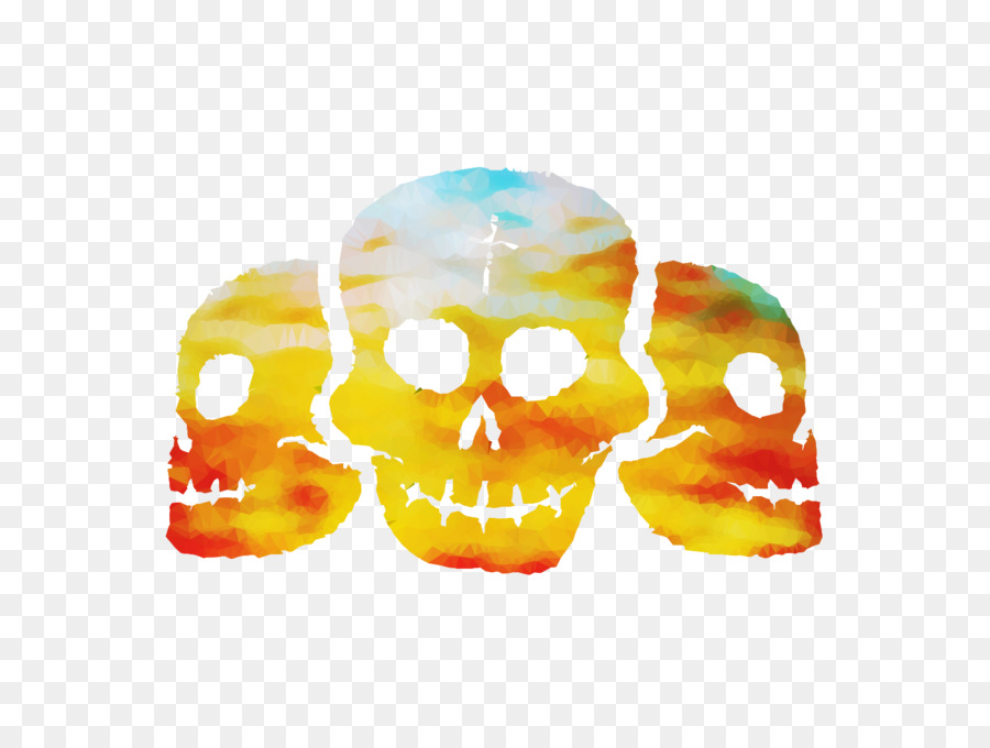 Crâne，Orange PNG