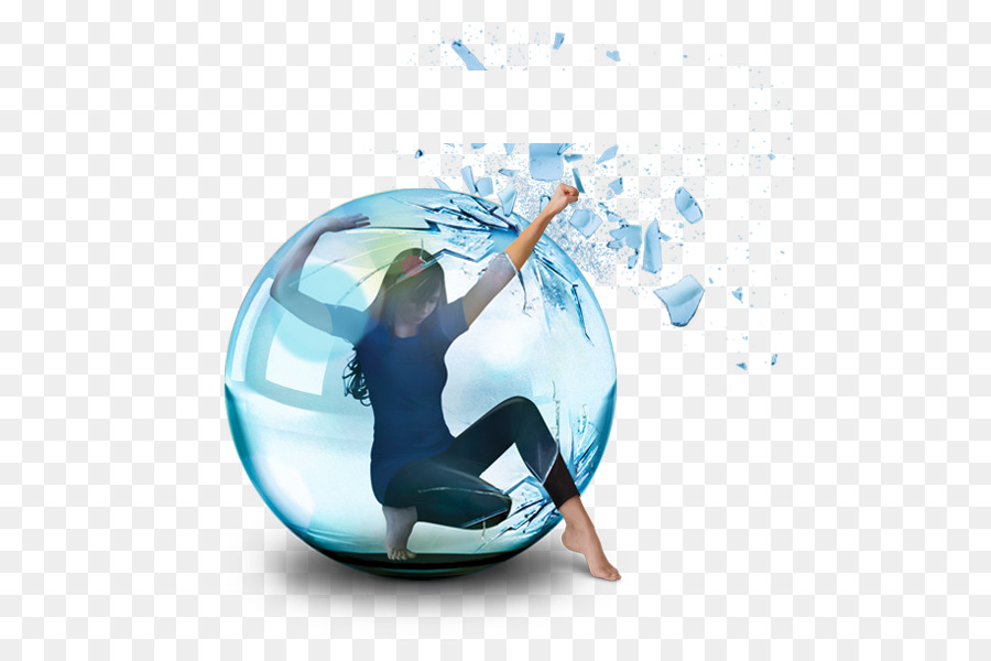 Femme Dans Une Bulle，Bulle De Verre PNG