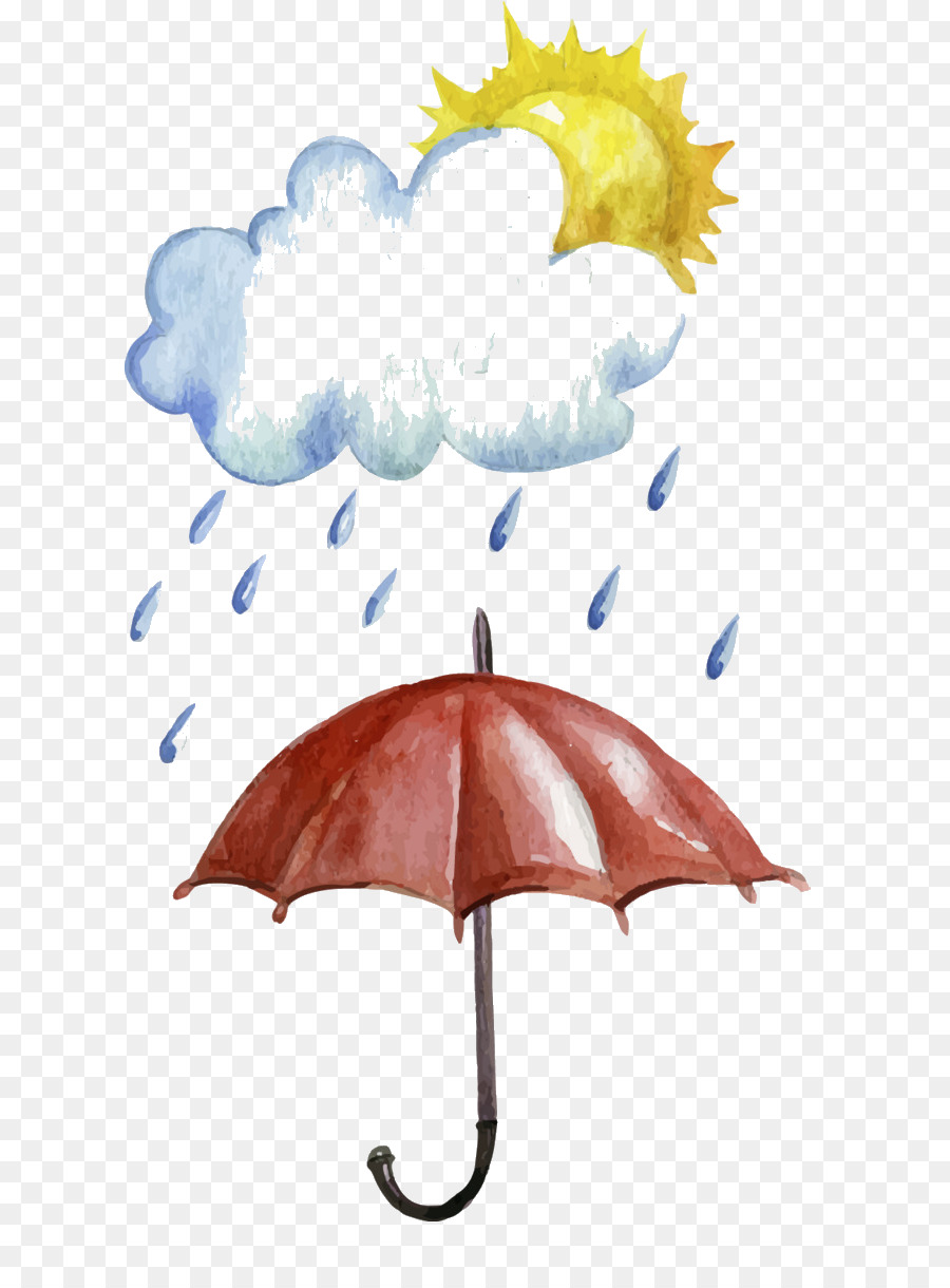 Peinture à L'aquarelle，Parapluie PNG