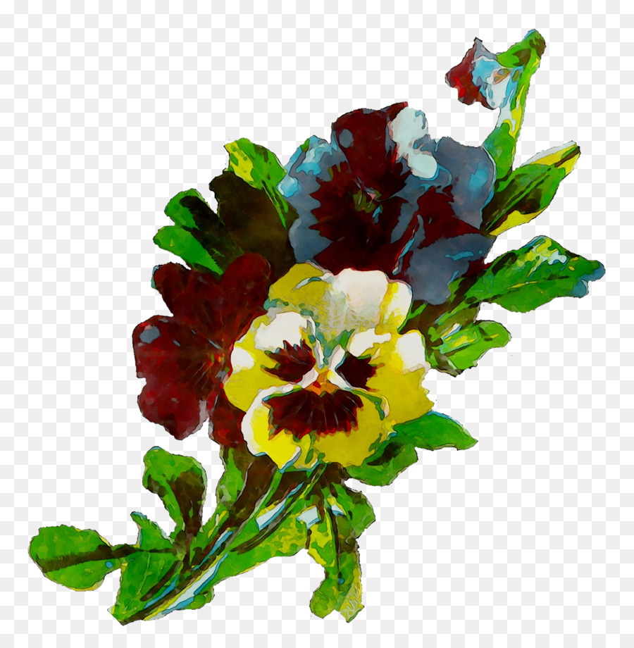 Pensée，Design Floral PNG