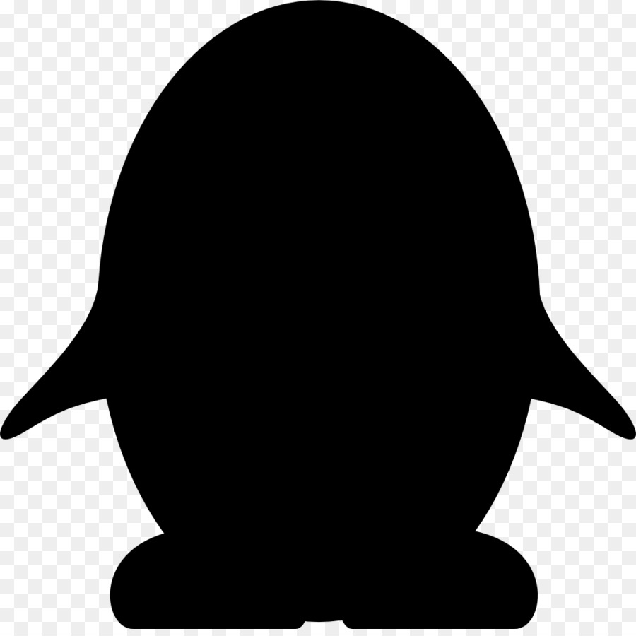 Silhouette De Pingouin，Noir PNG