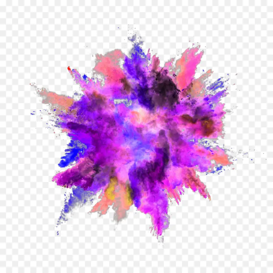 Explosion Colorée，Peinture PNG