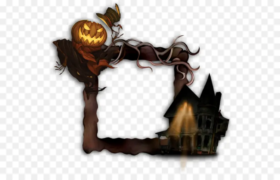 Cadre D'halloween，Citrouille PNG