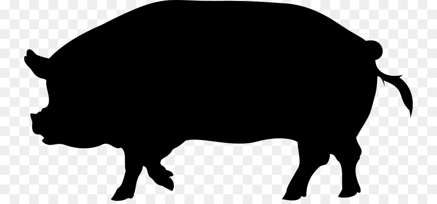 Silhouette De Cochon，Ferme PNG