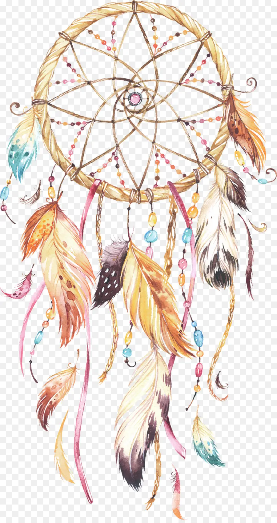 Attrape Rêves，Plumes PNG