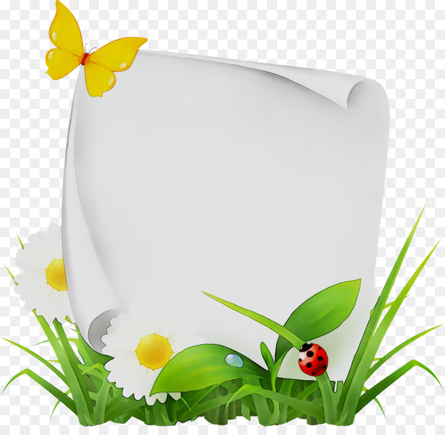 Fleurs Et Papillons，Herbe PNG