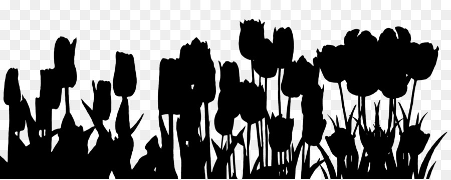 Fleurs De Silhouette，Herbe PNG