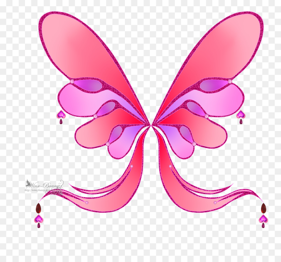 Papillon Rose，Ailes PNG