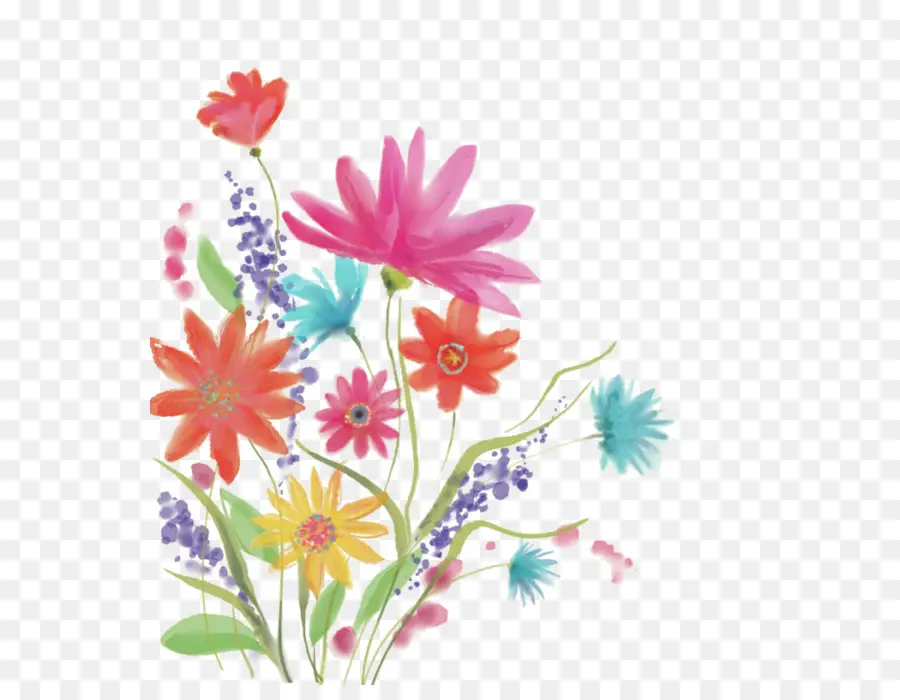 Design Floral，Aquarelle Fleurs PNG
