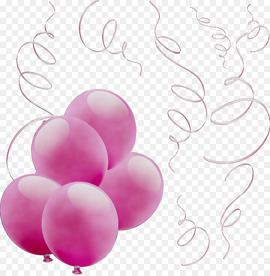 Ballons Roses，Faire La Fête PNG