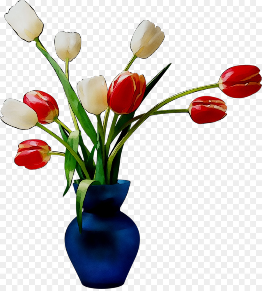 Tulipes Rouges Dans Un Vase，Tulipes PNG