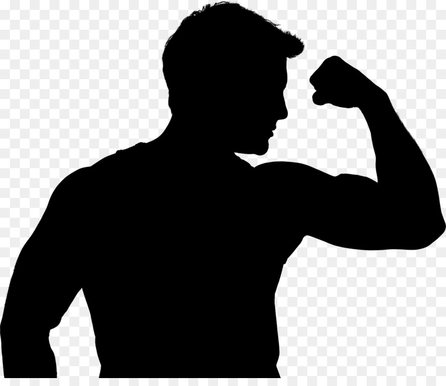 Silhouette Musclée，Musculation PNG