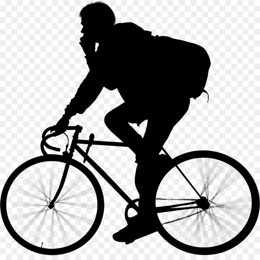 Silhouette Cycliste，Vélo PNG