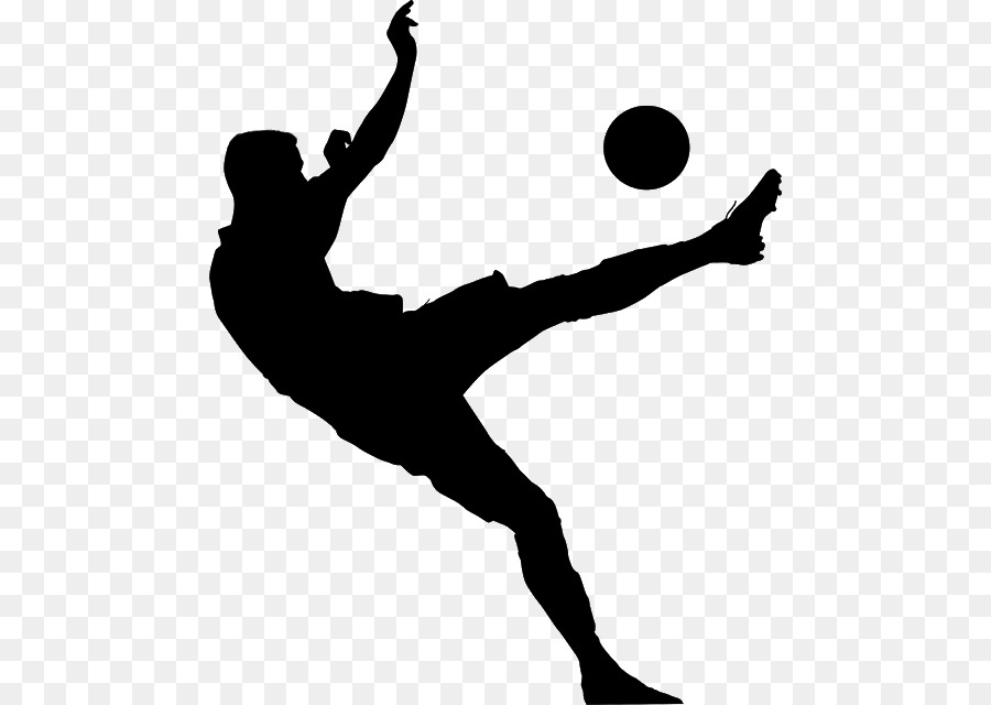 Silhouette De Joueur De Football，Coup PNG