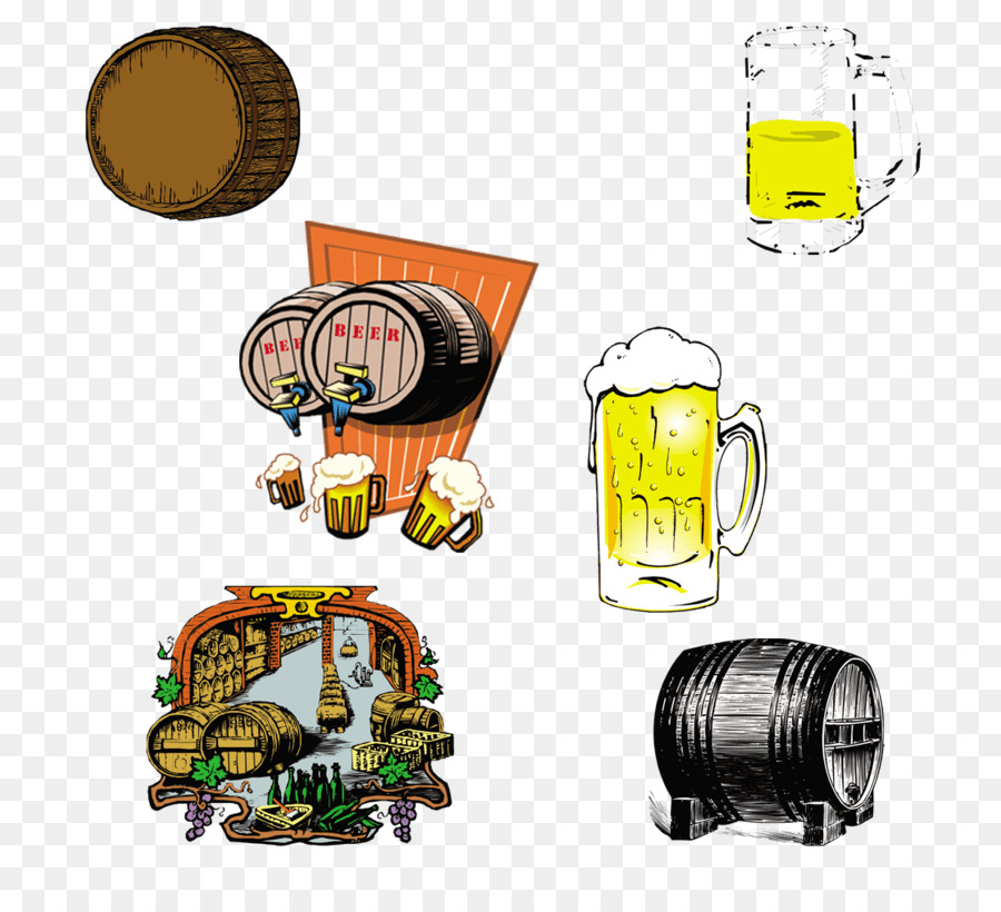 Bière Et Barils，Bière PNG