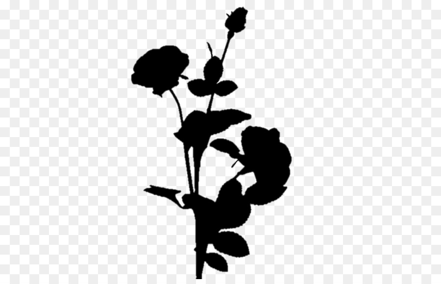 Silhouette De Plante，Fleur PNG