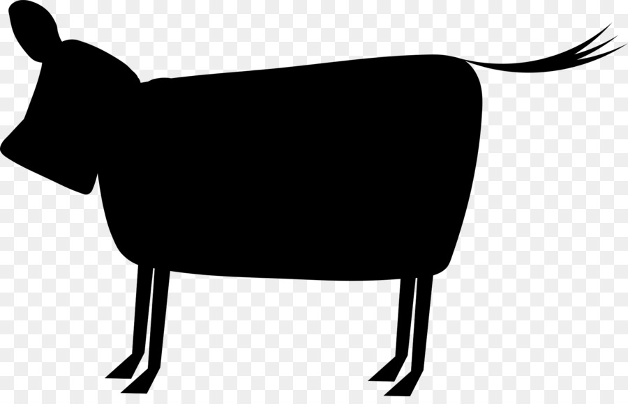 Silhouette De Vache，Noir PNG