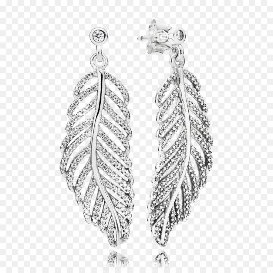 Boucle D'oreille，Pandora Light Comme Boucles D'oreilles En Plumes 290584cz PNG