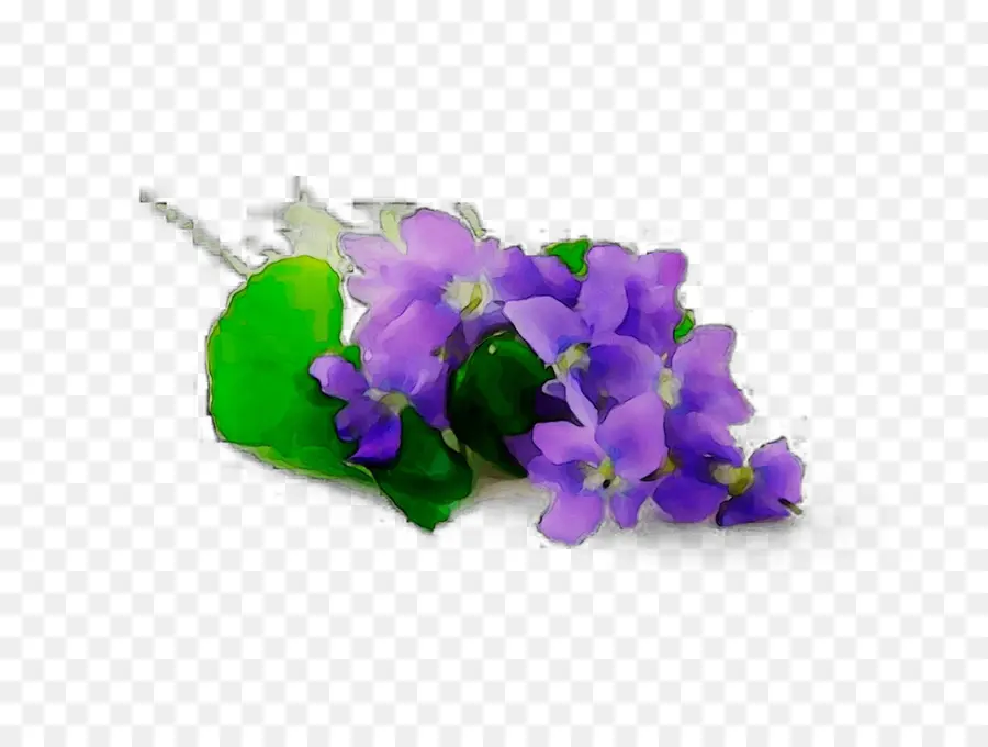 Fleurs Violettes，Feuilles PNG