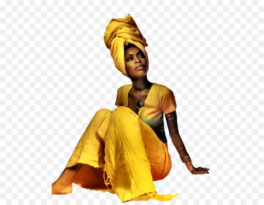 Femme En Jaune，Séance PNG