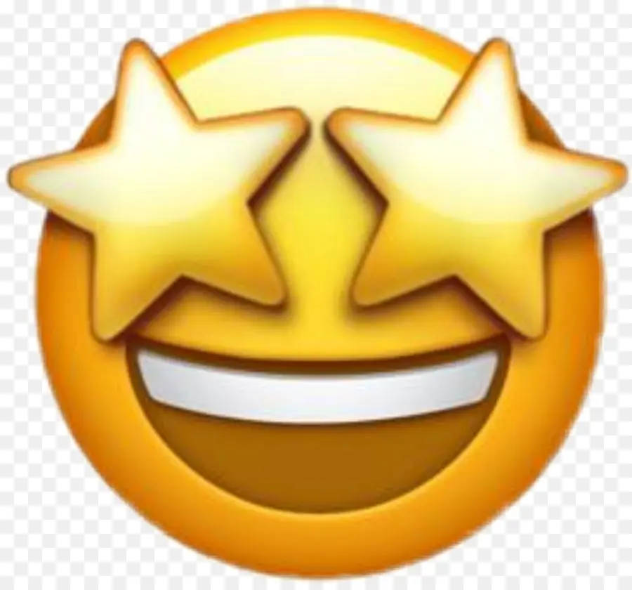 Emoji Yeux D'étoile，Souriant PNG