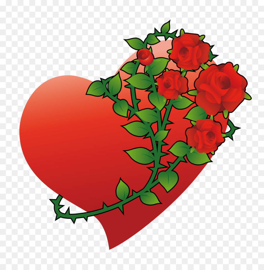 Coeur Avec Des Fleurs，Amour PNG