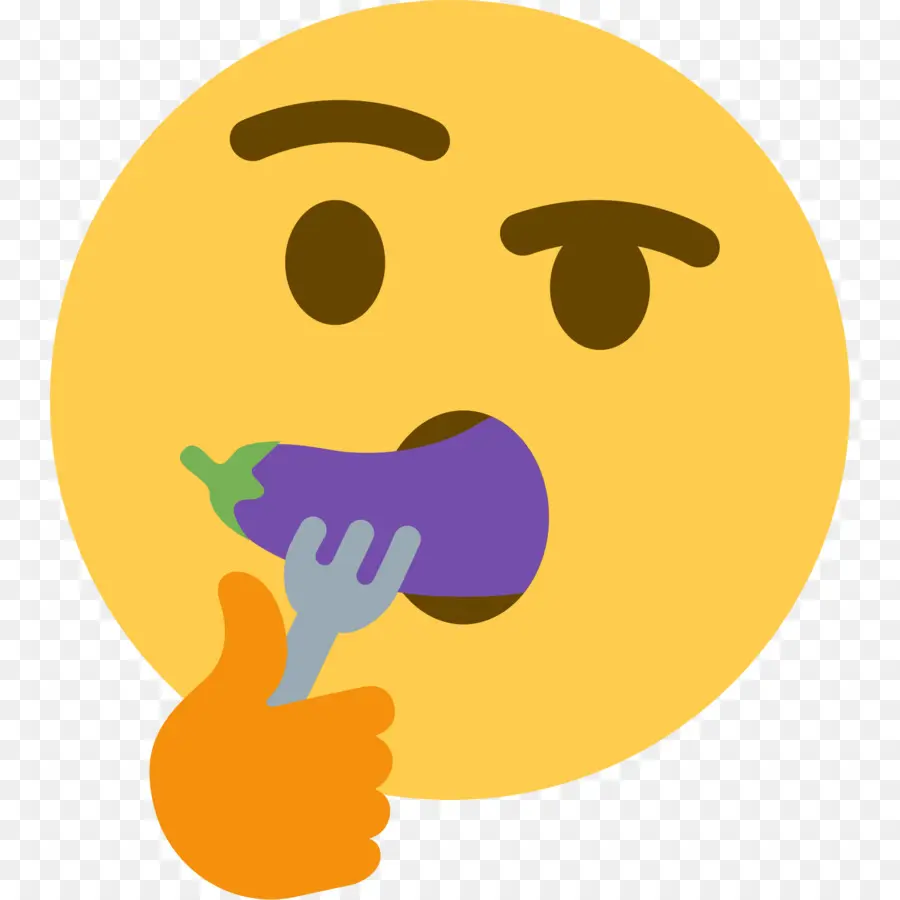 Emoji Mangeant Des Aubergines，Aubergine PNG