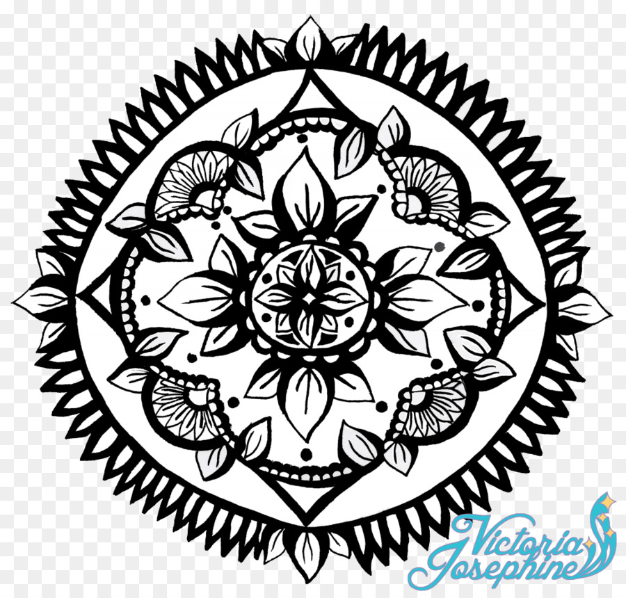 Mandalas，Noir PNG