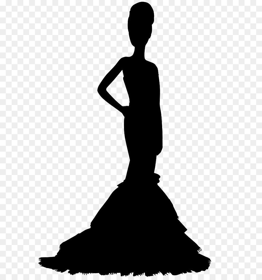 Silhouette Femme En Robe，Chiffre PNG