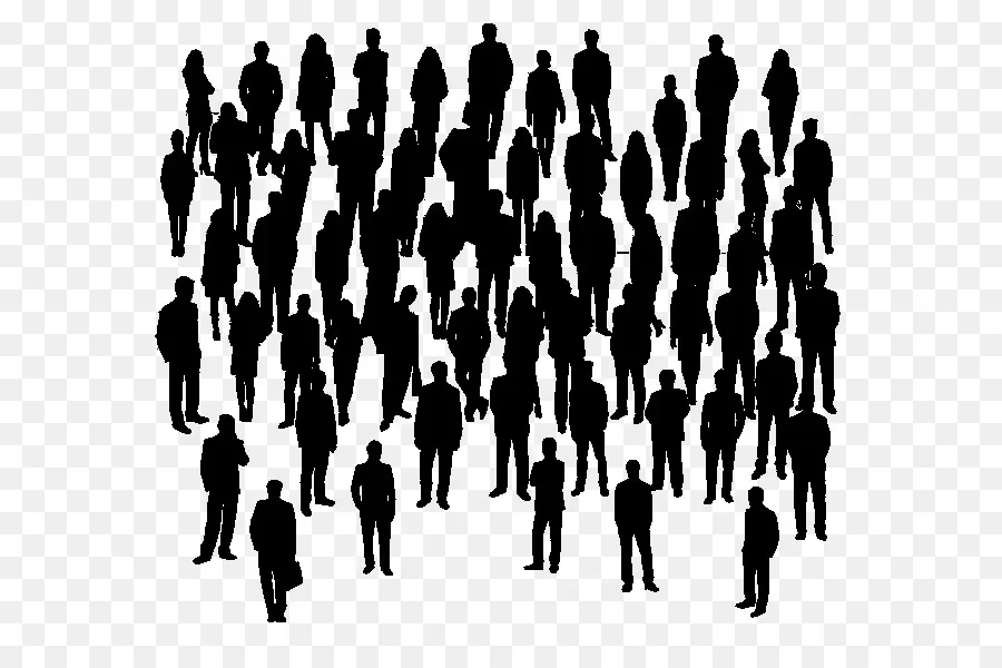 Silhouette De Personnes，Foule PNG