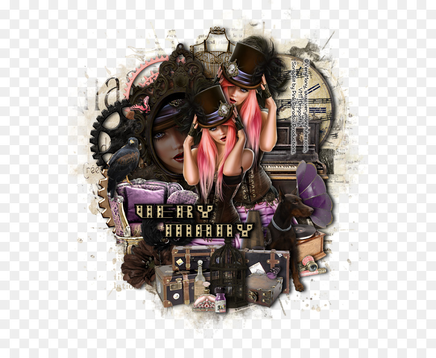 Fille Steampunk，Chapeau PNG