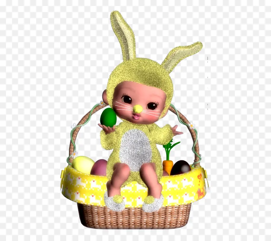 Bébé En Costume De Lapin，Pâques PNG