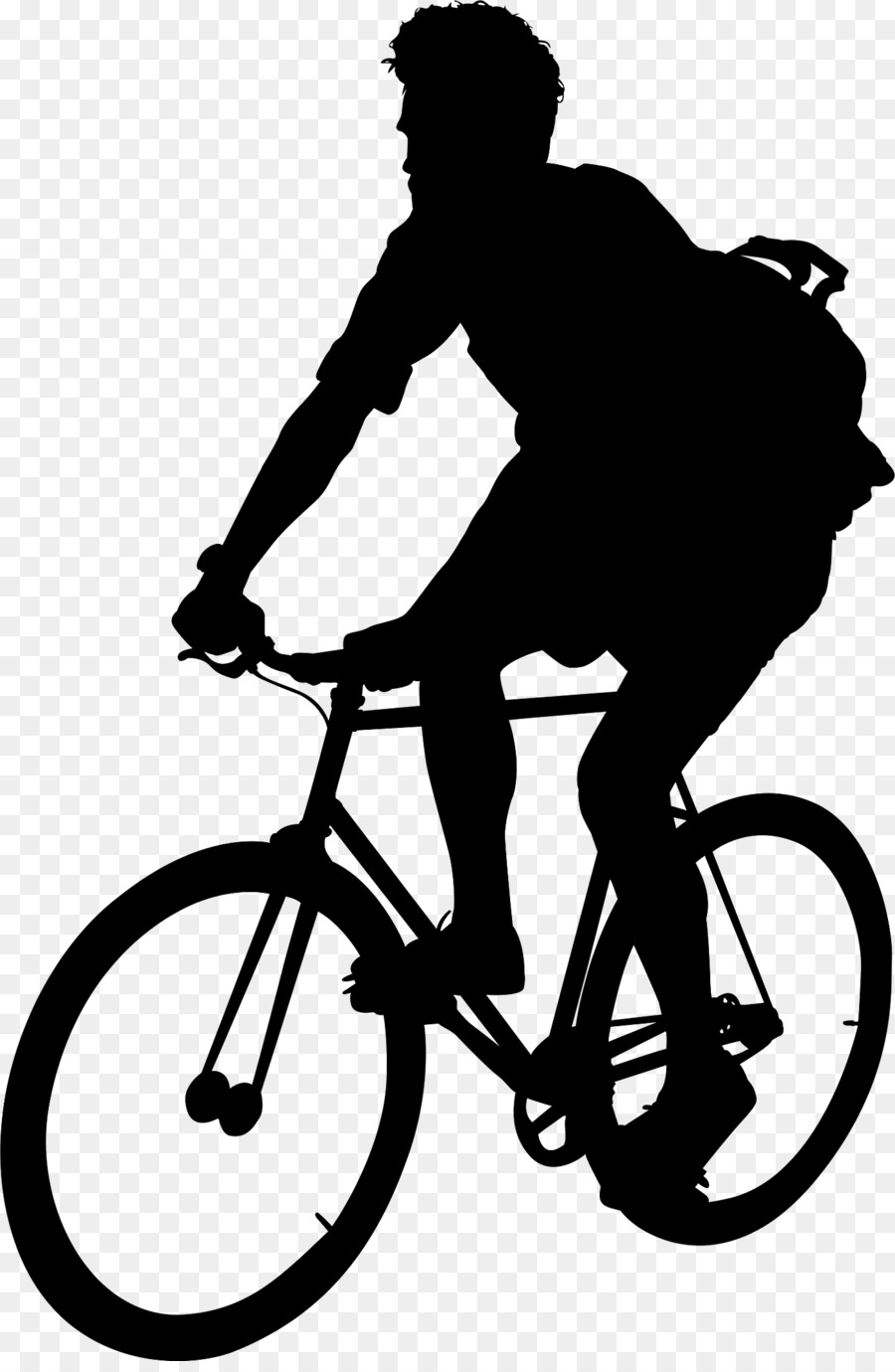 Silhouette Cycliste，Vélo PNG