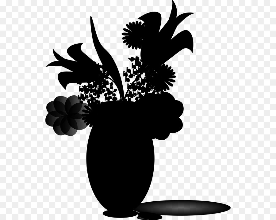 Fleur，Noir Blanc M PNG