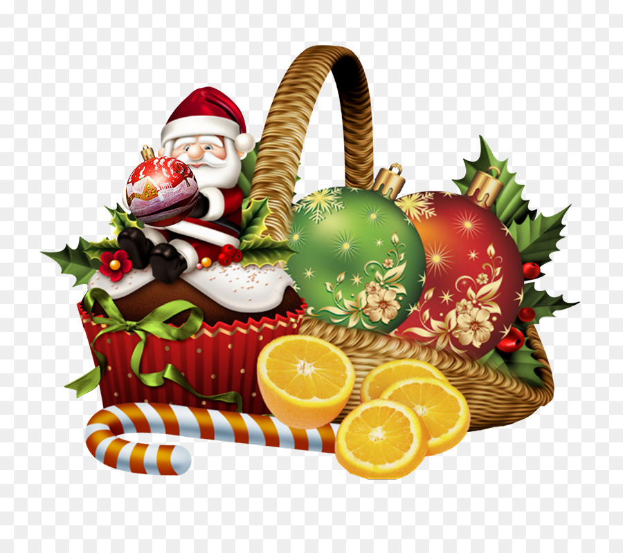 Panier De Noël，Père Noël PNG