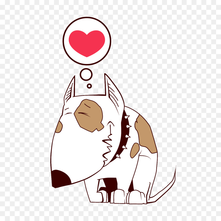 Chien Avec Coeur，Bulle De Pensée PNG