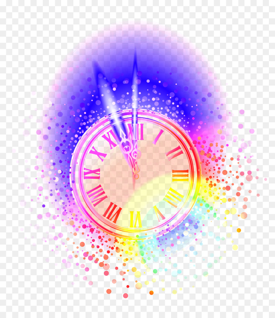 Horloge Colorée，Temps PNG