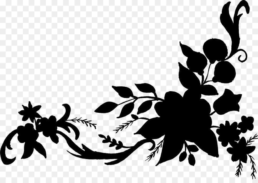 Motif Floral Noir，Fleur PNG