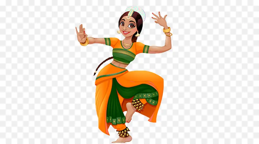 La Danse En Inde，Dessin Animé PNG