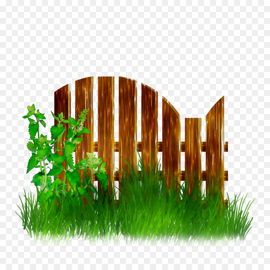 Clôture En Bois，Herbe PNG