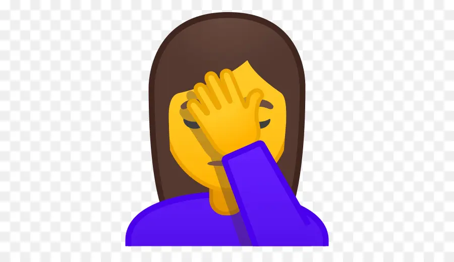 Emoji Facepalm，émoticône PNG