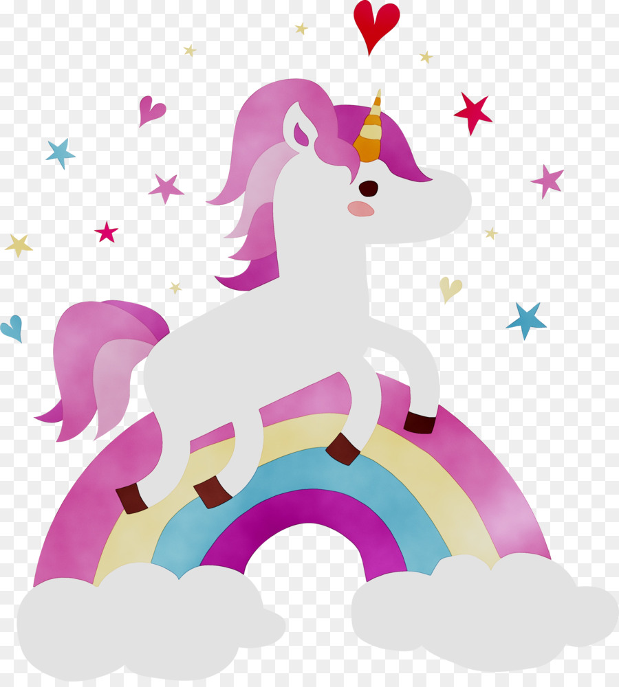 Licorne Sur Arc En Ciel，Fantaisie PNG