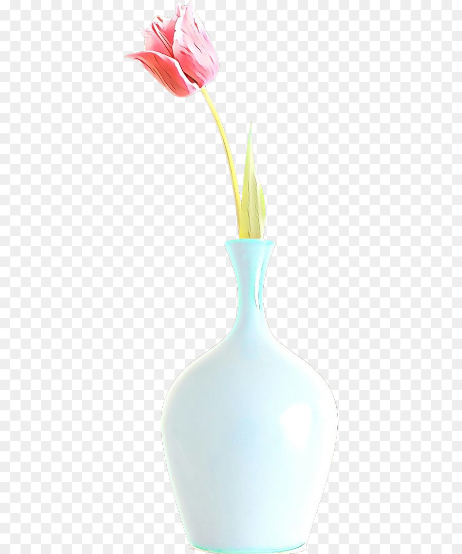 Fleur Rose Dans Un Vase Bleu，Vase PNG