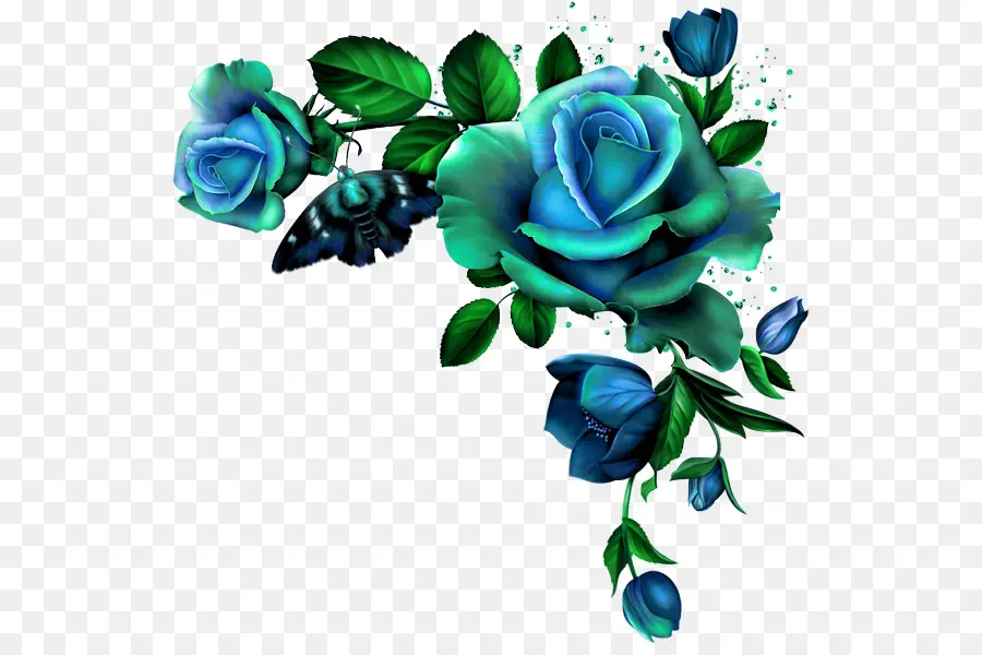Rose Bleue，Rose PNG