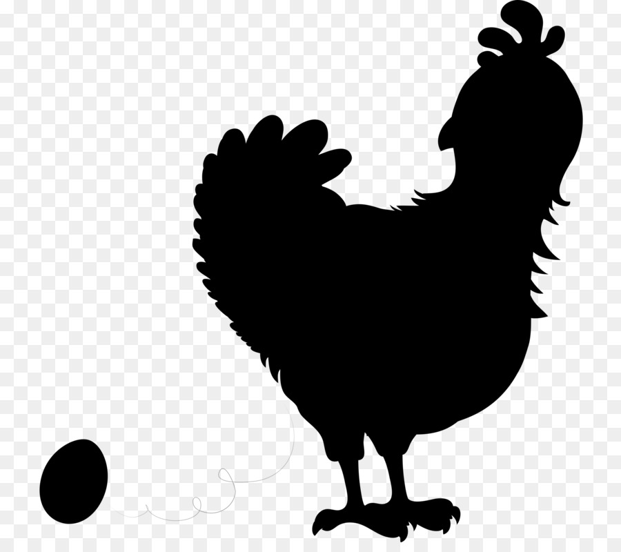 Silhouette De Poulet Noir，Volaille PNG