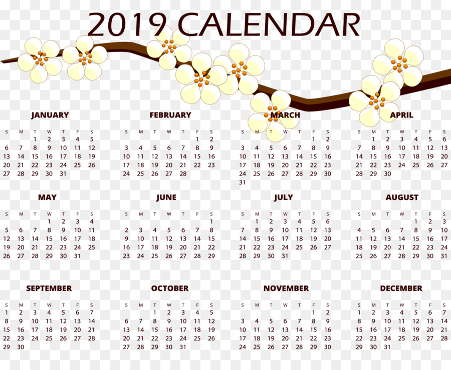 Calendrier，2019 PNG